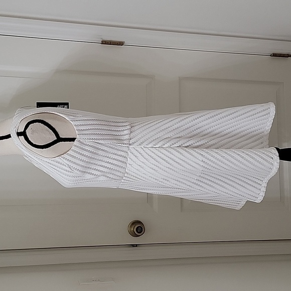 Apt. 9 Size 10 White Sleeveless V-Neck Fit & Flare Mesh/Lace Dress, NEW with Tag - Picture 4 of 16